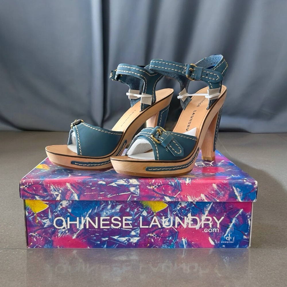 Chinese Laundry Women’s 4.75” Heel Straps  Open Toe 6.5M NEW